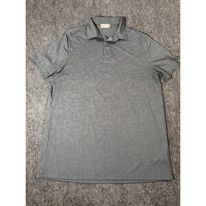 KJUS Polo Shirt Mens Large Gray Floral Stephen Golf Performance Stretch